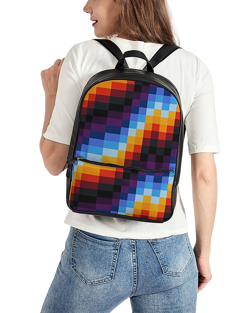 Pixelated fAUx Leather Backpack