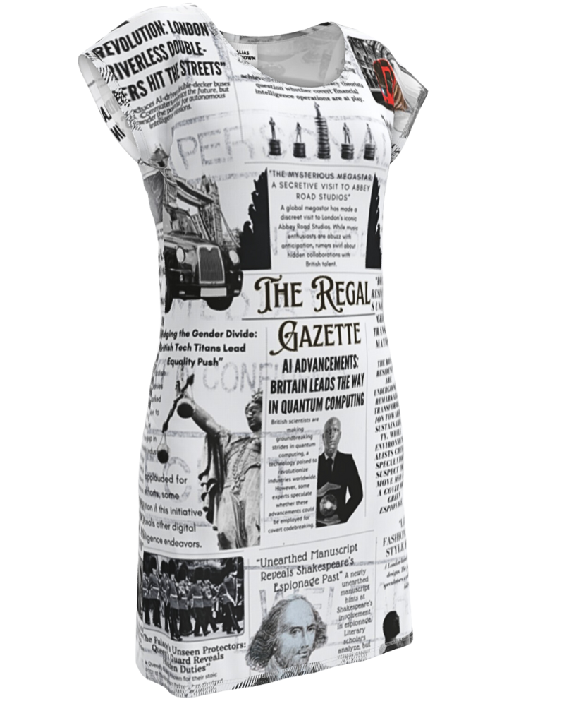 Whether you're strolling through the city streets or attending an event, this print effortlessly weaves a tapestry of stories that will leave everyone around you intrigued. So, if you're ready to make headlines wherever you go, embrace "The Gossip Gazette" and let your style do the talking!