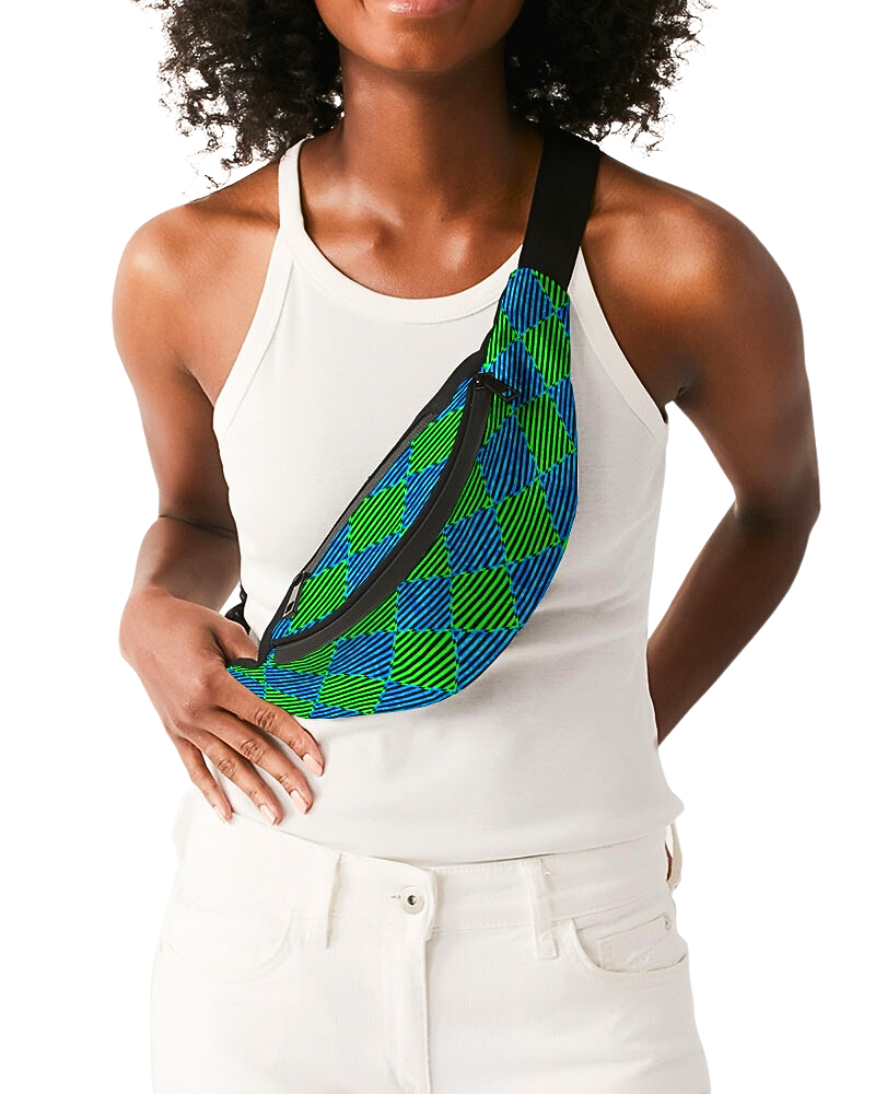 This design combines the timeless charm of traditional argyle with a refreshing aquatic twist. The interplay of fluorescent green and blue lines creates a nostalgic look of vintage video games graphics. With its unique blend of style and versatility, Aquagyle is the perfect companion for your everyday adventures.