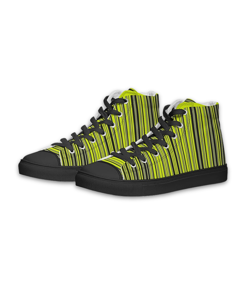 Cyber Stripes High Top Sneakers