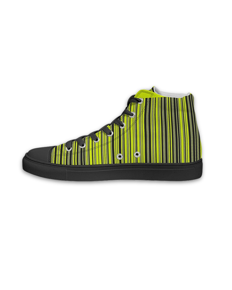 Cyber Stripes High Top Sneakers