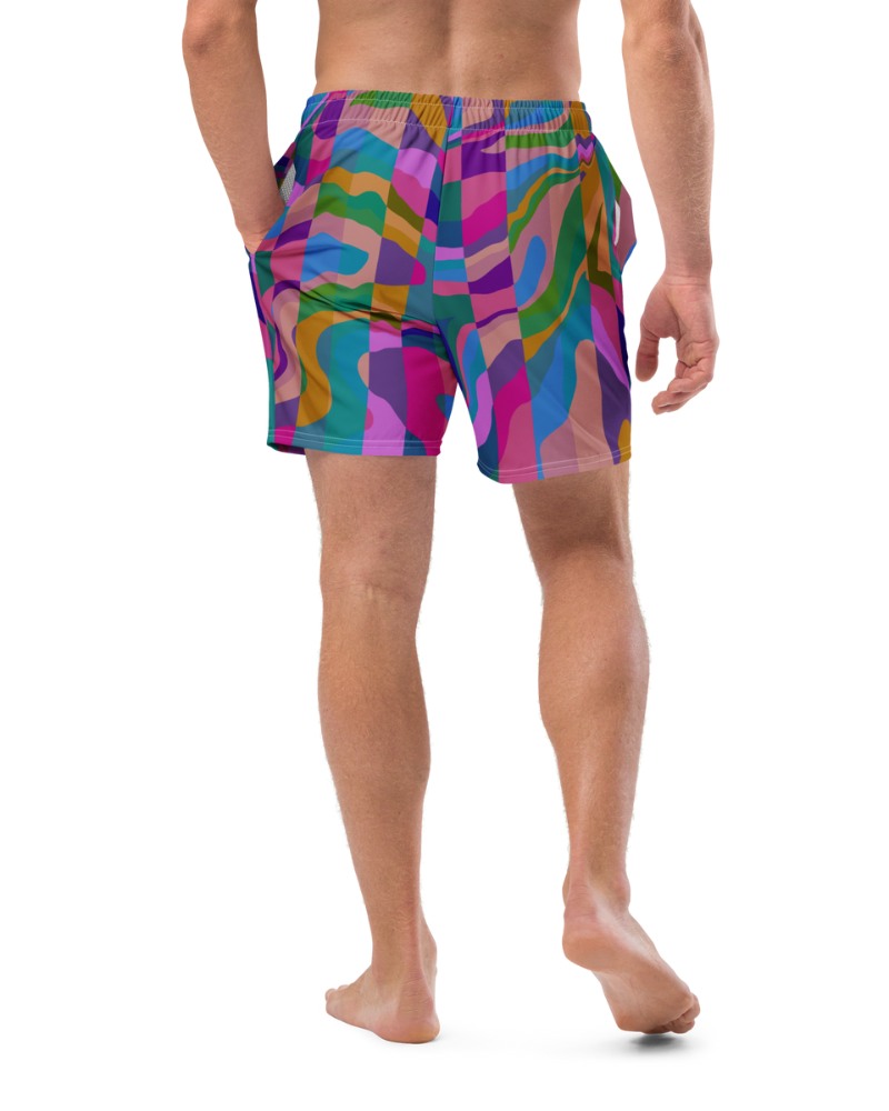 Make a splash while making a difference with our Recycled Swim Trunks. Crafted from a premium blend of 91% recycled polyester and 9% spandex, these trunks offer a balance of comfort and eco-consciousness. The four-way stretch microfiber fabric provides unrestricted movement and quick-drying performance, allowing you to enjoy your time in and out of the water.