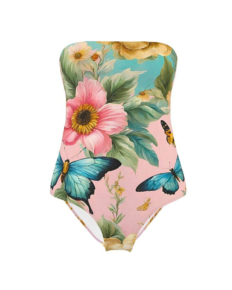 Embrace your inner beach goddess and make a fashion statement with our Strapless Swimsuit. Whether you're lounging at a tropical destination or enjoying a local poolside retreat, this swimsuit is sure to make you feel confident, vibrant, and ready to make a splash.&nbsp;