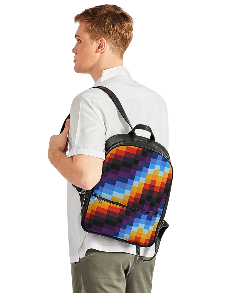 Pixelated fAUx Leather Backpack