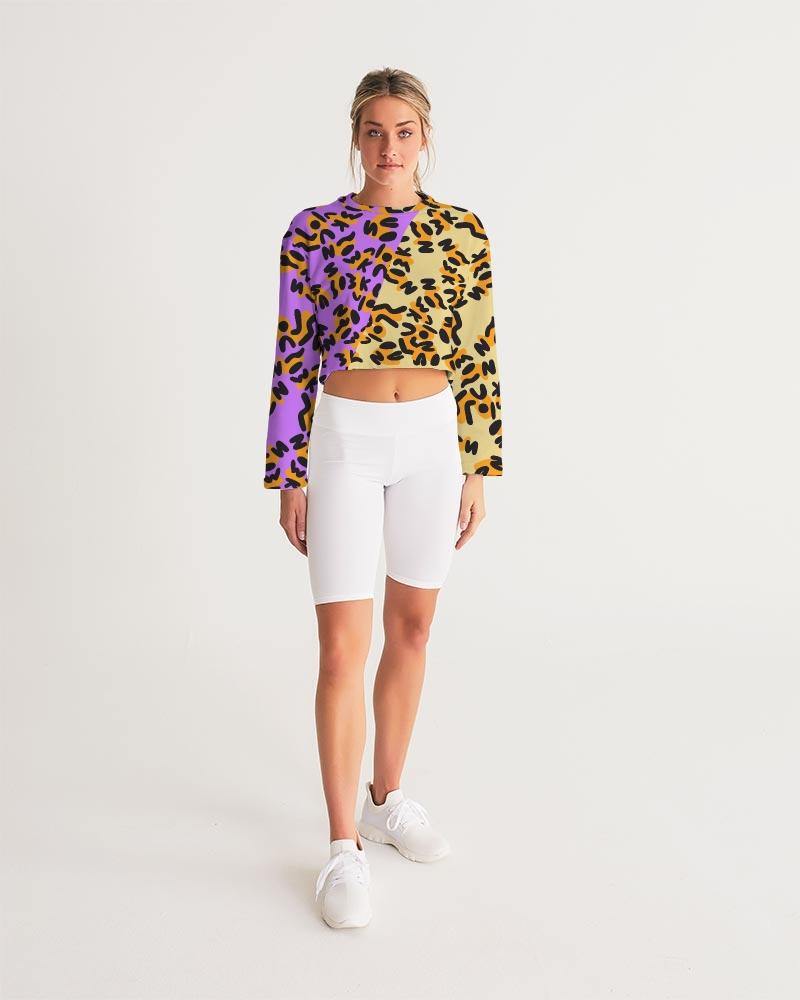 This print was created by using the letters in "Alias Unknown" to create abstract spots similar to a cheetah then placed on different background colors. These bright two-tone designs are the perfect combination of casual and classy.