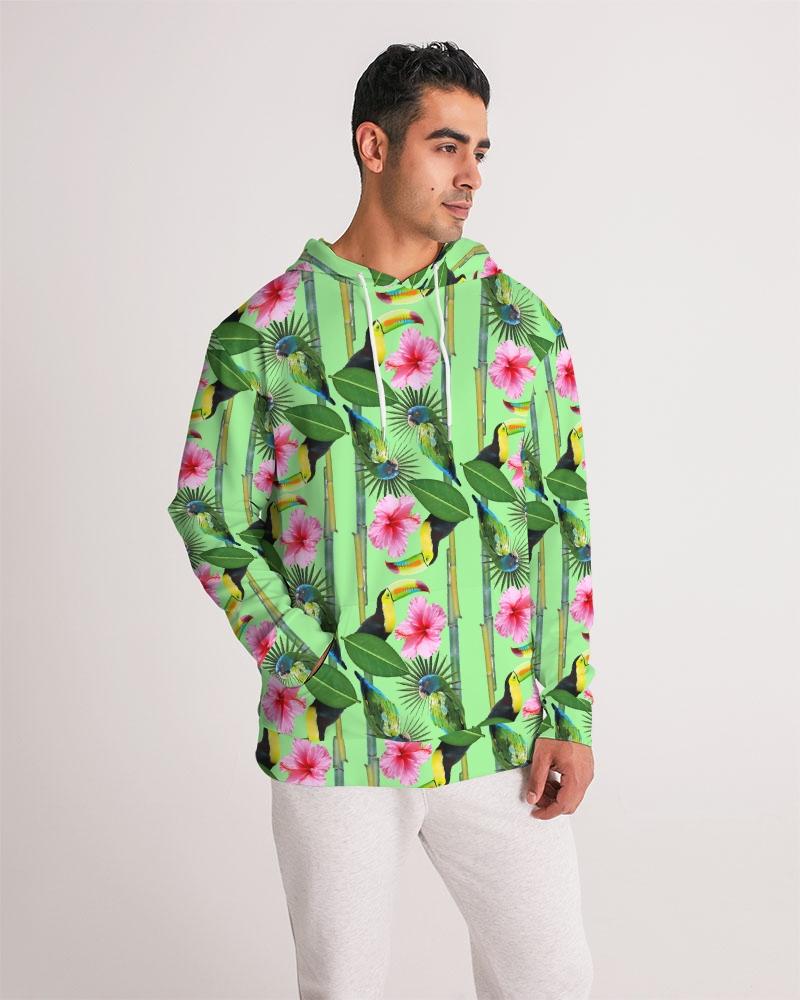 It's a jungle out there so why not "blend in"? This print has a great way of utilizing blues, greens, pinks, yellow, and even orange. Just like a jungle, vibrant, and full of life. Available in blue, green, and pink.