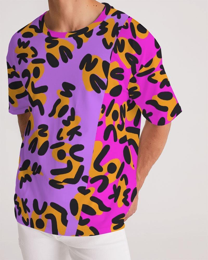 This print was created by using the letters in "Alias Unknown" to create abstract spots similar to a cheetah then placed on different background colors. These bright two-tone designs are the perfect combination of casual and classy.