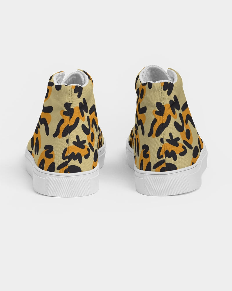 This print was created by using the letters in "Alias Unknown" to create abstract spots similar to a cheetah then placed on different background colors. These bright two-tone designs are the perfect combination of casual and classy.