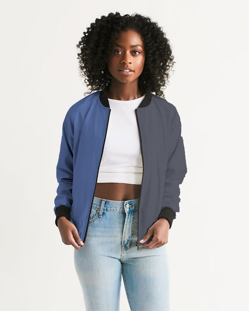 Inspired by a two-tone denim jacket, this design gives off the denim looks but with a more modern look and softer feel than actual denim. 