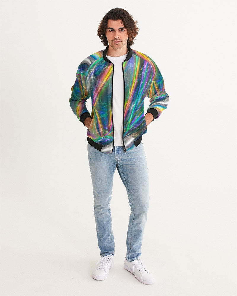 Take your outfit to the next level with this Bomber Jacket. Hand-cut and crafted for you, this jacket will be attached to your shoulders. The lightweight, airy fabric is lined with the perfect amount of insulation for any time of the year. No matter which design you choose, this jacket will be your #1 hero.