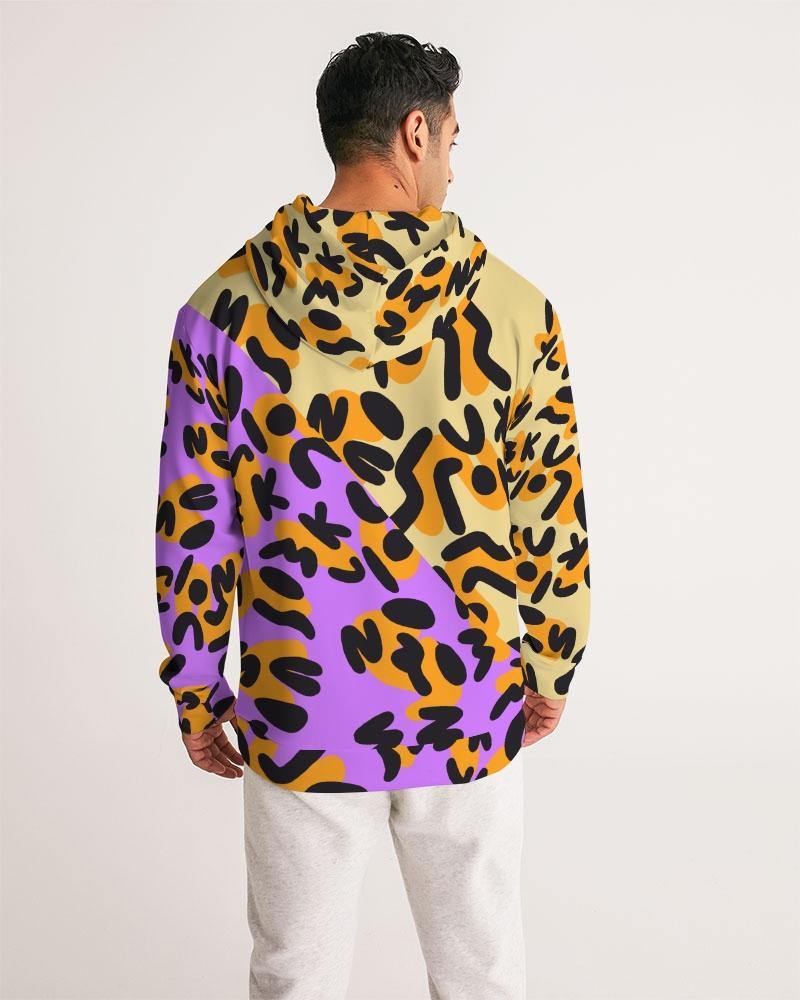 This print was created by using the letters in "Alias Unknown" to create abstract spots similar to a cheetah then placed on different background colors. These bright two-tone designs are the perfect combination of casual and classy. 