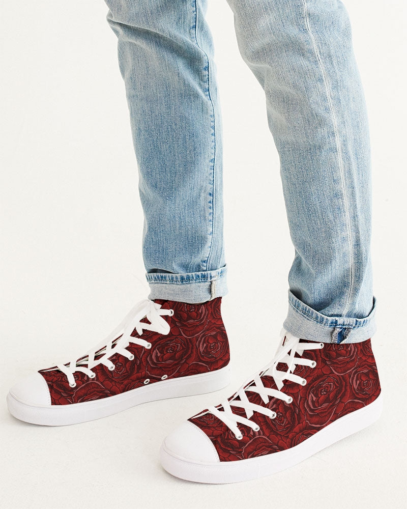 Death Stare Men's Sized High Top Canvas Sneakers - Alias Unknown