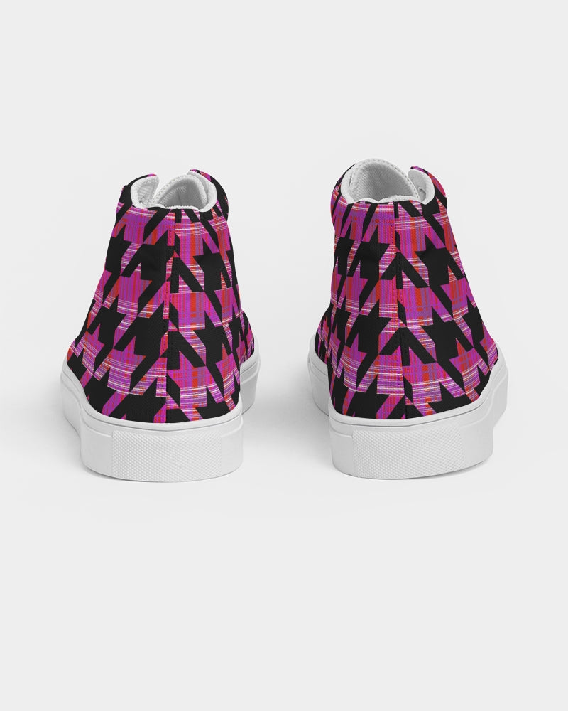 Agent Houndstooth Women's Sized High Top Sneakers
