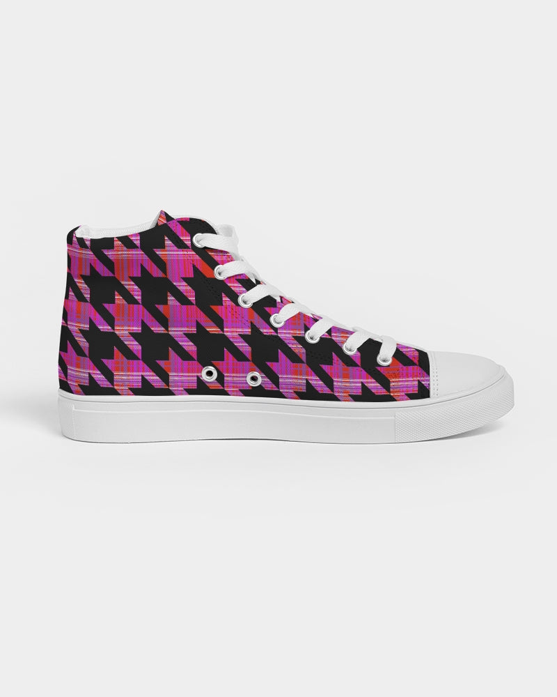Agent Houndstooth Men's Sized High Top Sneakers