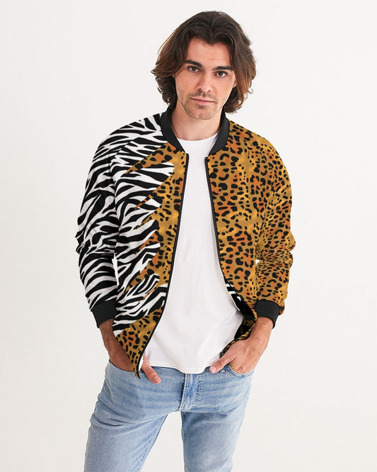 Hand-cut and crafted with care, your custom designed Men's Bomber Jacket is great for casual or sportswear. Its lightweight, airy fabric is lined with the perfect amount of insulation making it perfect to wear all year.