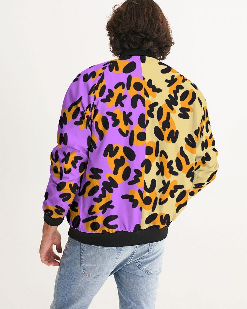 This print was created by using the letters in "Alias Unknown" to create abstract spots similar to a cheetah then placed on different background colors. These bright two-tone designs are the perfect combination of casual and classy.