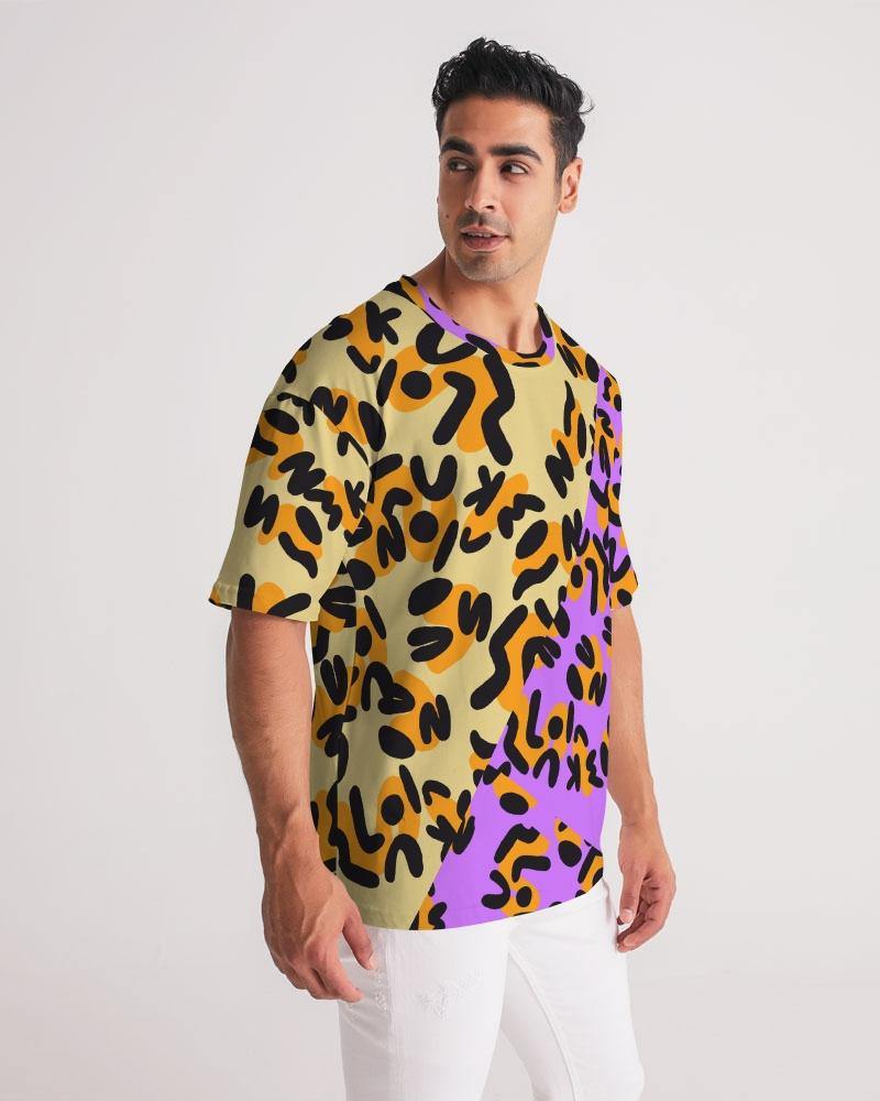 This print was created by using the letters in "Alias Unknown" to create abstract spots similar to a cheetah then placed on different background colors. These bright two-tone designs are the perfect combination of casual and classy.