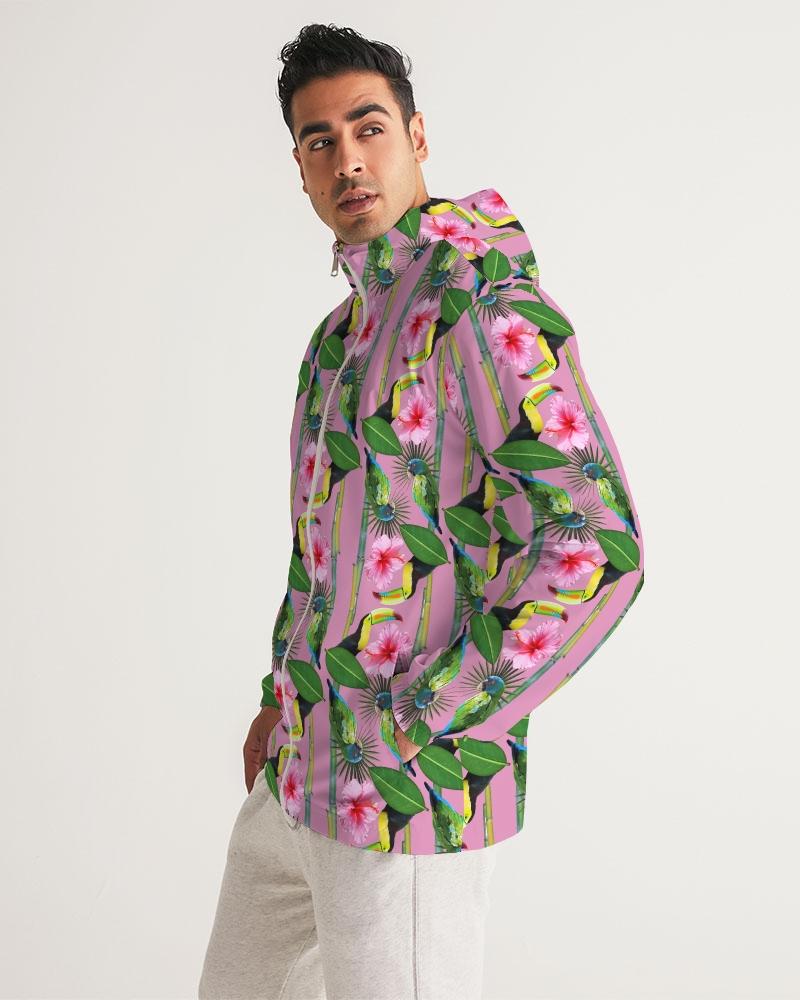 It's a jungle out there so why not "blend in"? This print has a great way of utilizing blues, greens, pinks, yellow, and even orange. Just like a jungle, vibrant, and full of life. Available in blue, green, and pink.