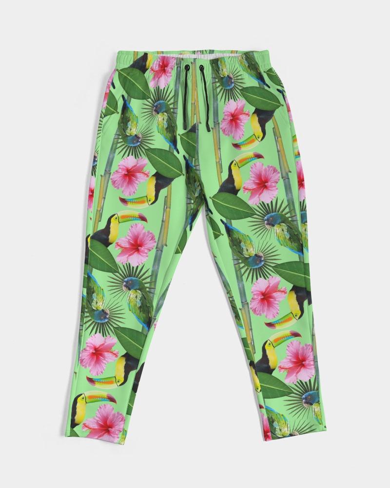 It's a jungle out there so why not "blend in"? This print has a great way of utilizing blues, greens, pinks, yellow, and even orange. Just like a jungle, vibrant, and full of life. Available in blue, green, and pink.