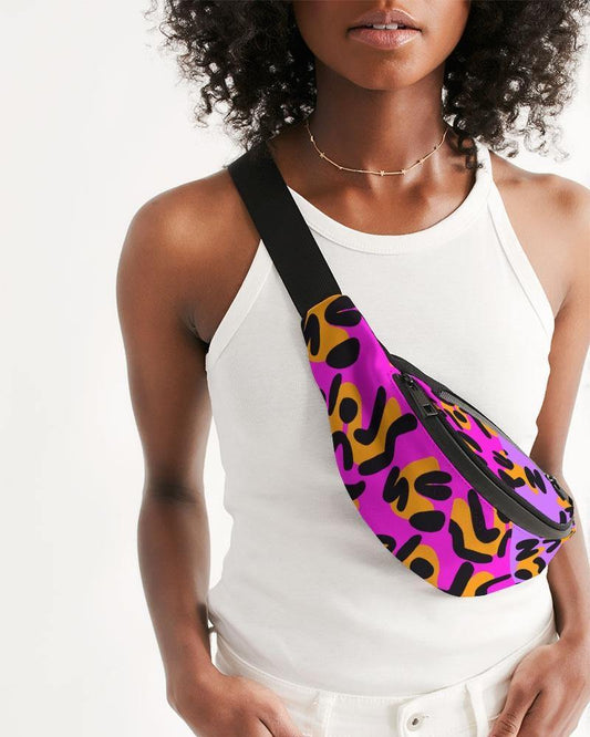 Designed to keep your essentials in order, our Crossbody Sling Bag can be worn over the shoulder or around the waist for easy access. With two zip compartments, an adjustable belt, and a buckle closure, who needs pockets?