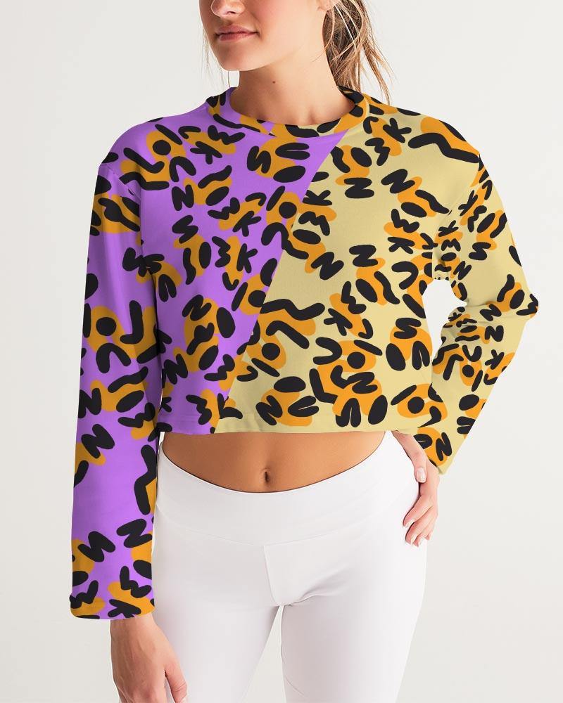 This print was created by using the letters in "Alias Unknown" to create abstract spots similar to a cheetah then placed on different background colors. These bright two-tone designs are the perfect combination of casual and classy.