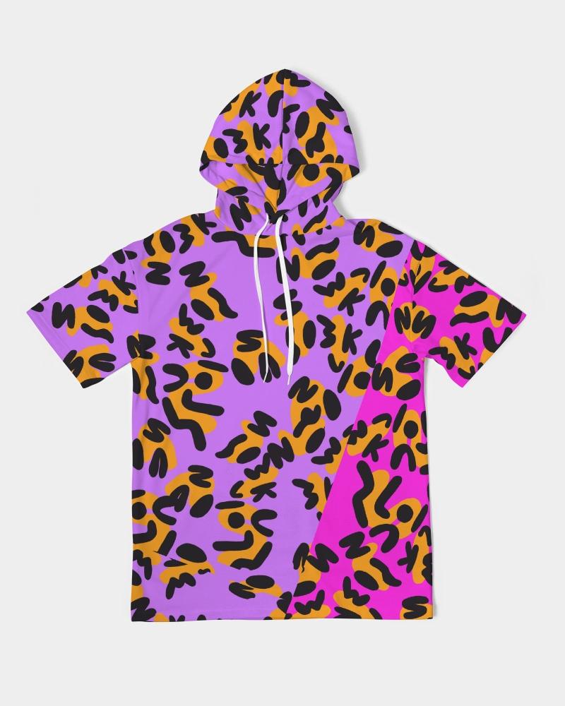 This print was created by using the letters in "Alias Unknown" to create abstract spots similar to a cheetah then placed on different background colors. These bright two-tone designs are the perfect combination of casual and classy.